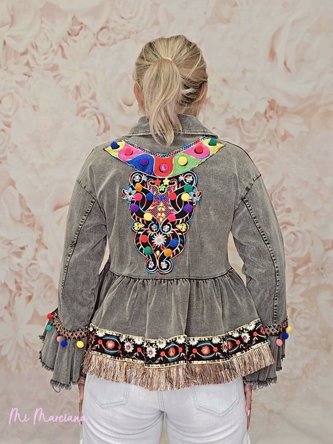 CHAQUETA CORTA BORLAS JOT - Mi Marciana