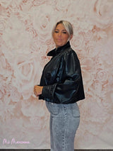 CHAQUETA CORTA POLIPIEL NEGRA - Mi Marciana