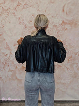 CHAQUETA CORTA POLIPIEL NEGRA - Mi Marciana