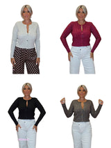 CHAQUETA CORTA PUNTO LUREX - Mi Marciana