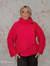 CHAQUETA CRUZADA LANA FLOCADA JOT - Mi Marciana