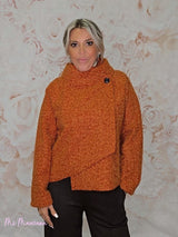 CHAQUETA CRUZADA LANA FLOCADA JOT - Mi Marciana