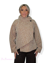 CHAQUETA CRUZADA LANA FLOCADA JOT - Mi Marciana