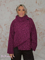 CHAQUETA CRUZADA LANA FLOCADA JOT - Mi Marciana