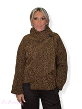 CHAQUETA CRUZADA LANA FLOCADA JOT - Mi Marciana