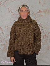 CHAQUETA CRUZADA LANA FLOCADA JOT - Mi Marciana