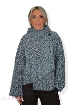 CHAQUETA CRUZADA LANA FLOCADA JOT - Mi Marciana