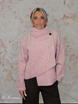 CHAQUETA CRUZADA LANA FLOCADA JOT - Mi Marciana