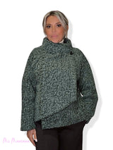 CHAQUETA CRUZADA LANA FLOCADA JOT - Mi Marciana