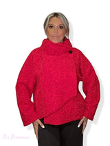 CHAQUETA CRUZADA LANA FLOCADA JOT - Mi Marciana