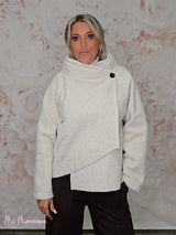 CHAQUETA CRUZADA LANA FLOCADA JOT - Mi Marciana