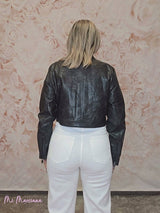 CHAQUETA ECOPIEL ENVEJECIDA NEGRO - Mi Marciana