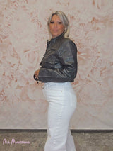 CHAQUETA ECOPIEL ENVEJECIDA NEGRO - Mi Marciana