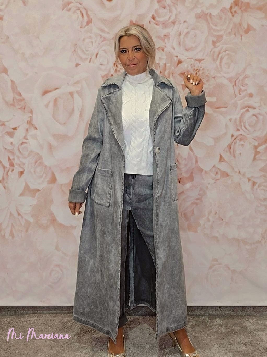 CHAQUETA LARGA ANTELINA LAVADA JOT - Mi Marciana