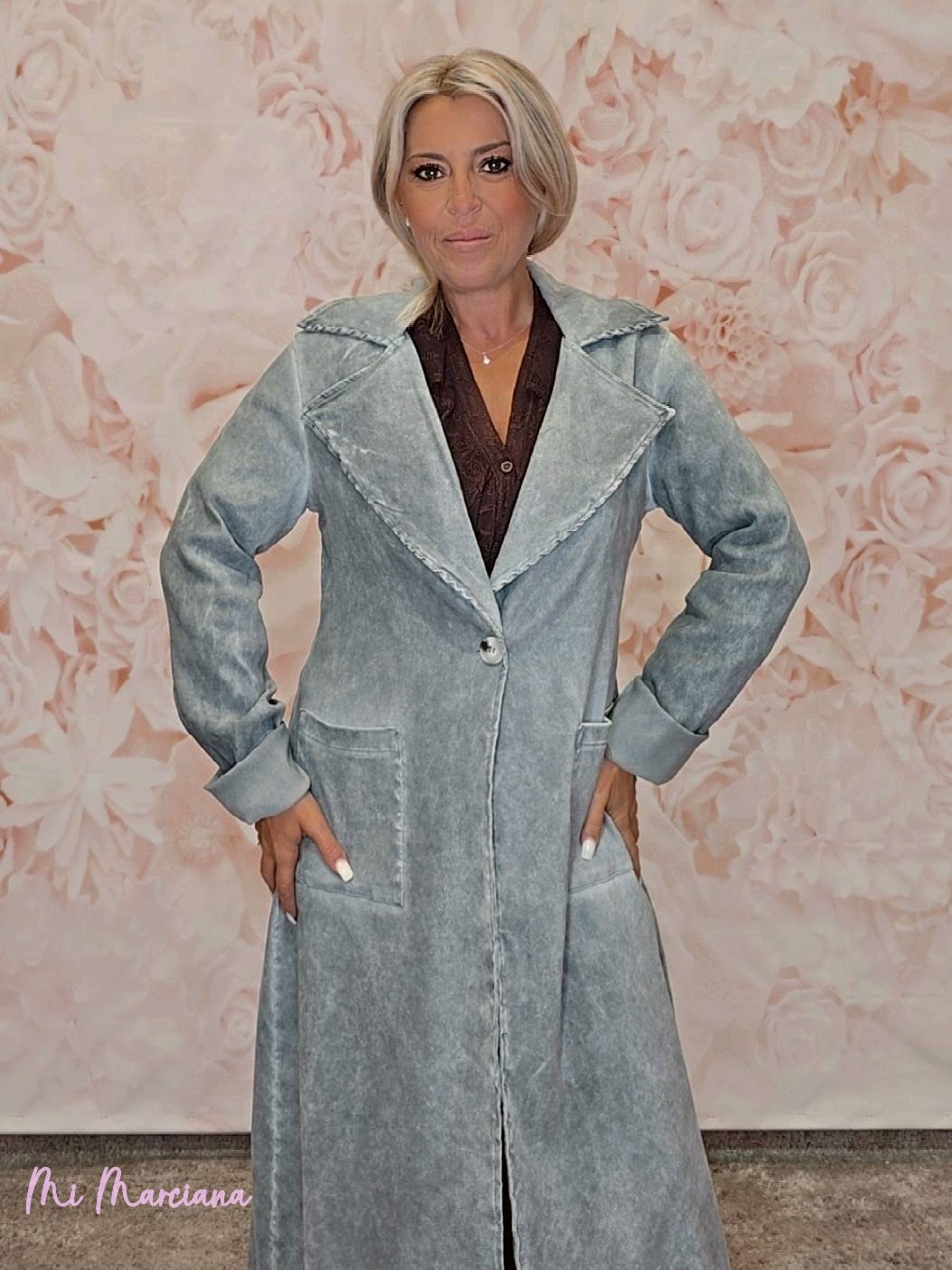 CHAQUETA LARGA ANTELINA LAVADA JOT - Mi Marciana