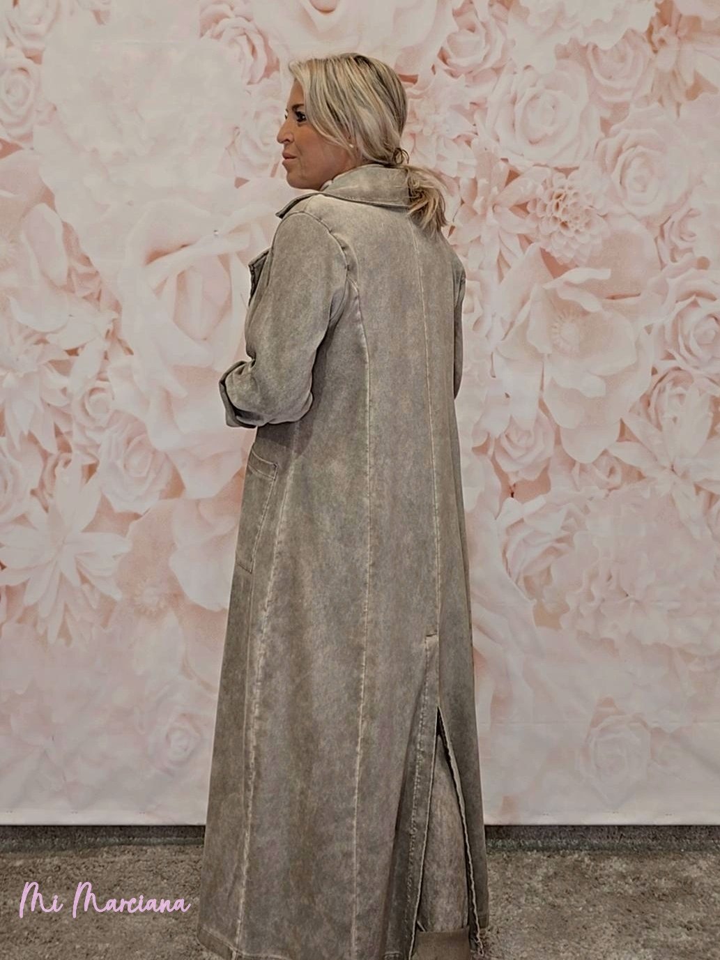 CHAQUETA LARGA ANTELINA LAVADA JOT - Mi Marciana