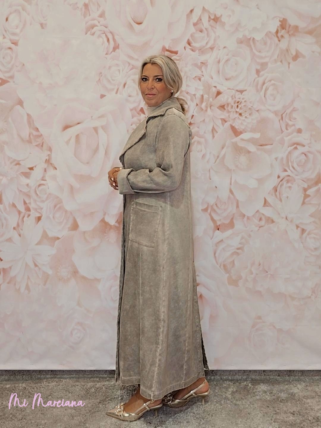 CHAQUETA LARGA ANTELINA LAVADA JOT - Mi Marciana