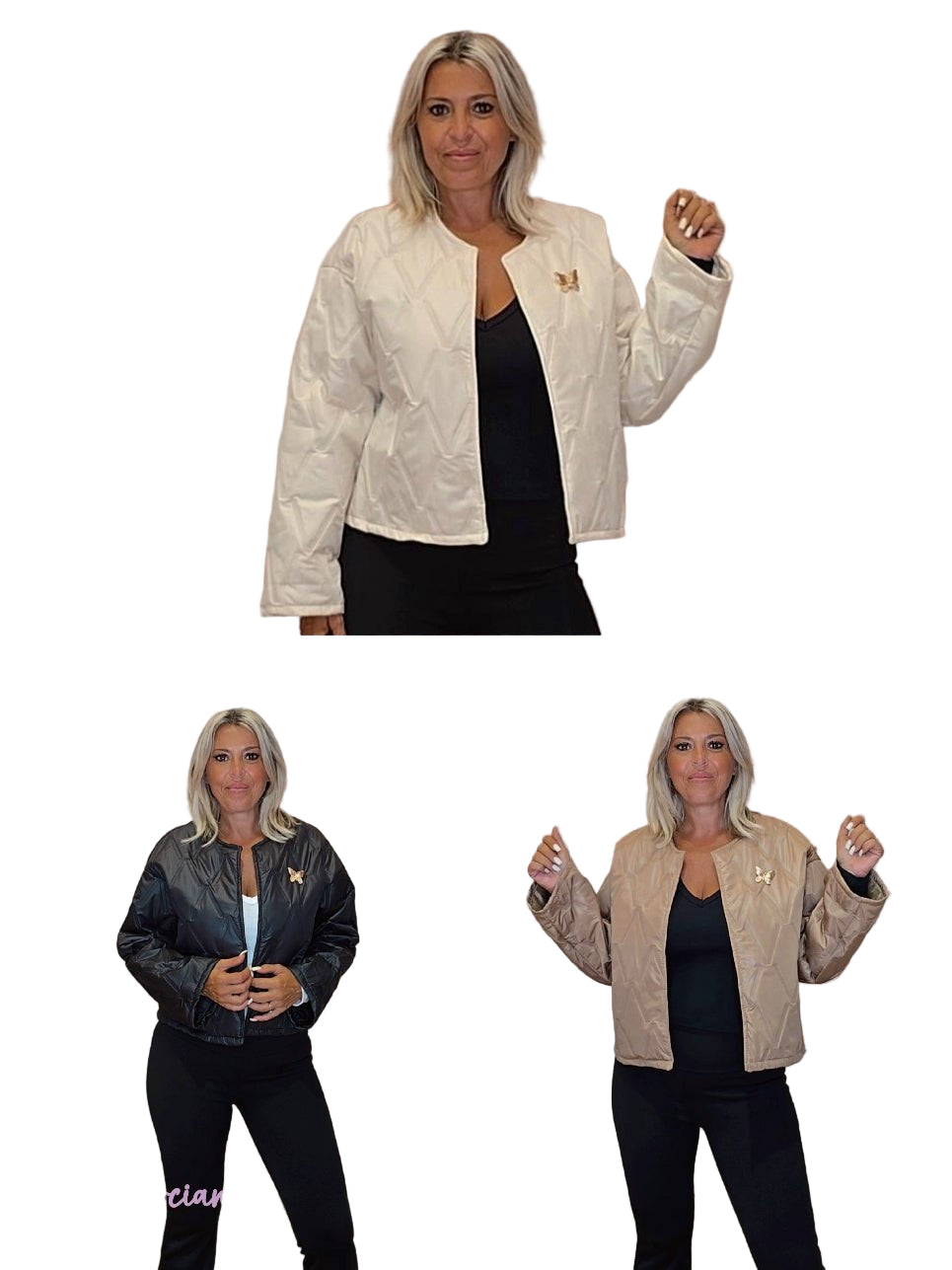 CHAQUETA LIGERA ACOLCHADA MARIPOSA - Mi Marciana