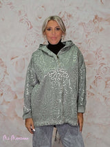 CHAQUETA OVERSIZE LAVADA LENTEJUELAS JOT - Mi Marciana