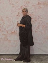 CHAQUETA OVERSIZE MANGAS LENTEJUELAS - Mi Marciana