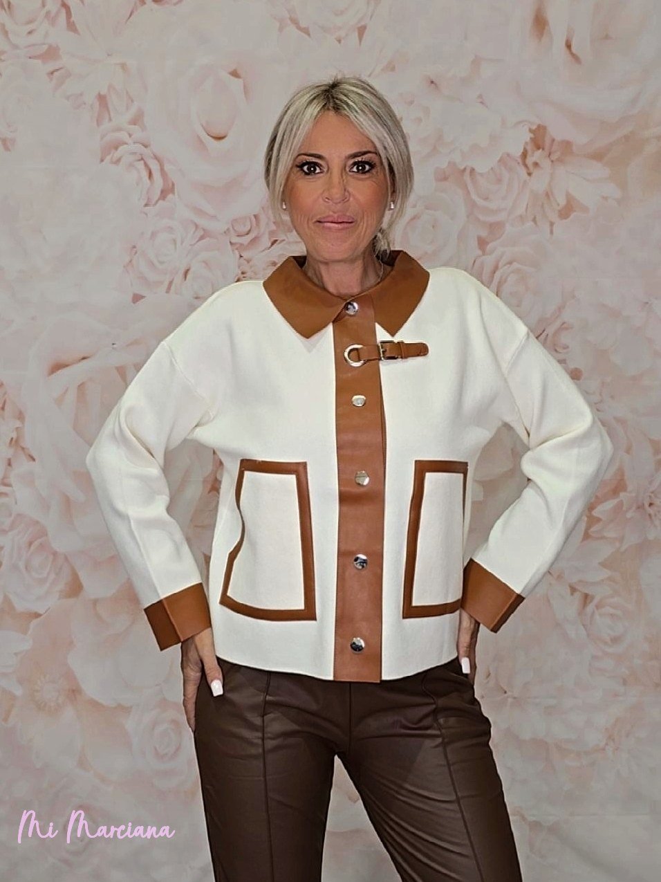 CHAQUETA PUNTO ECOPIEL - Mi Marciana