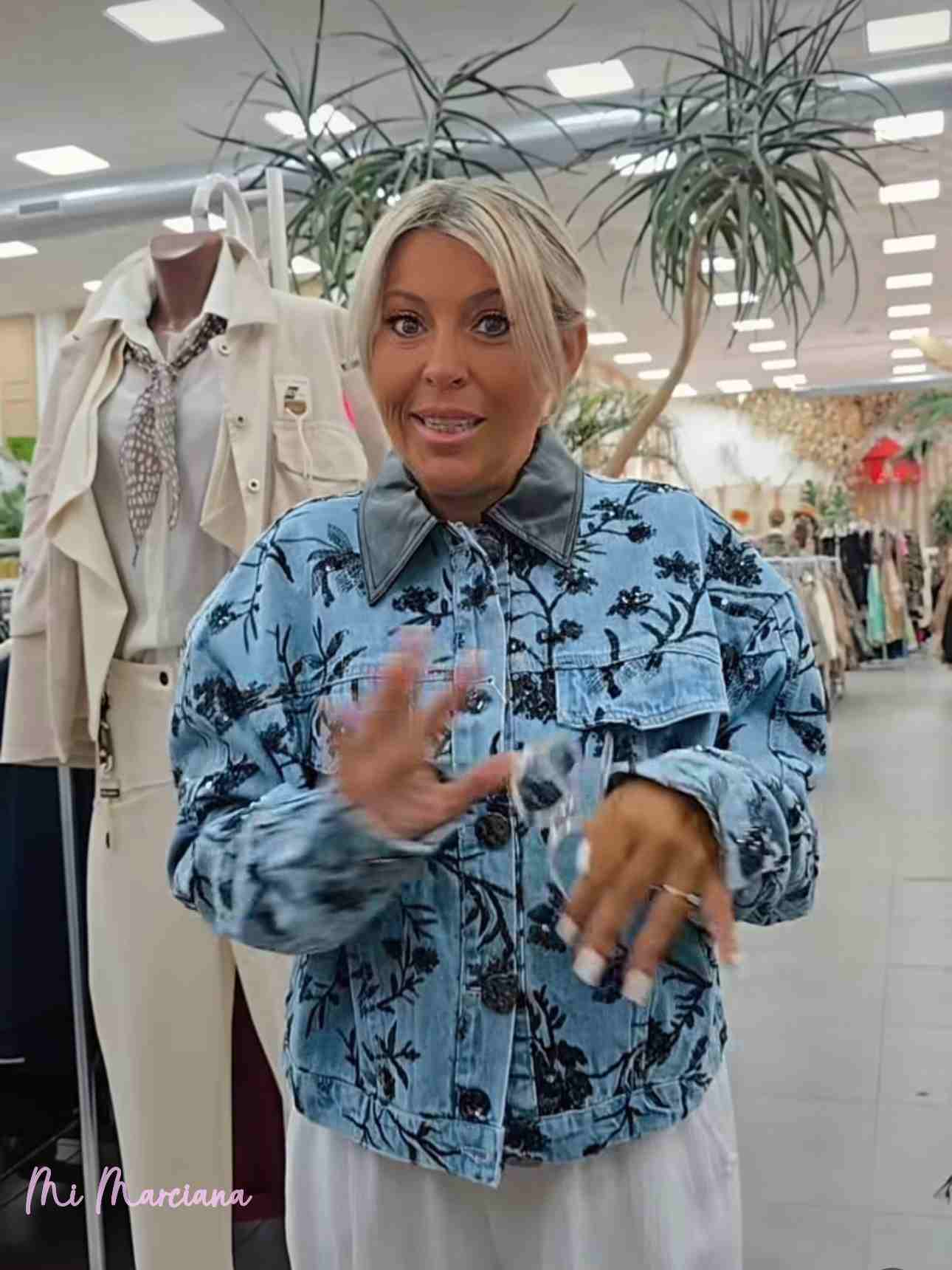 CHAQUETA VAQUERA BORDADA LENTEJUELAS JOT - Mi Marciana