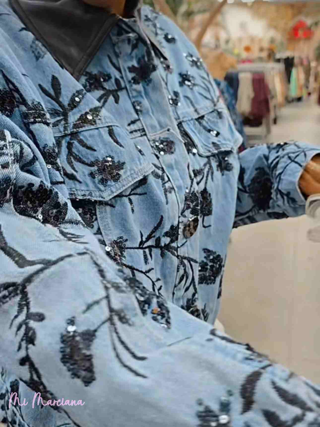 CHAQUETA VAQUERA BORDADA LENTEJUELAS JOT - Mi Marciana