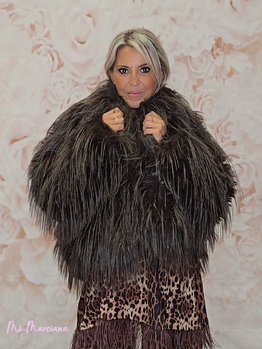 CHAQUETON DOBLE PELO LISO LUMINA - Mi Marciana