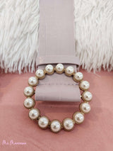 CINTURON EFECTO ANIMAL PRINT HEBILLA REDONDA PERLAS - Mi Marciana