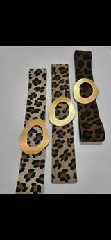 CINTURÓN SERRAJE HEBILLA DORADA ANIMAL PRINT - Mi Marciana