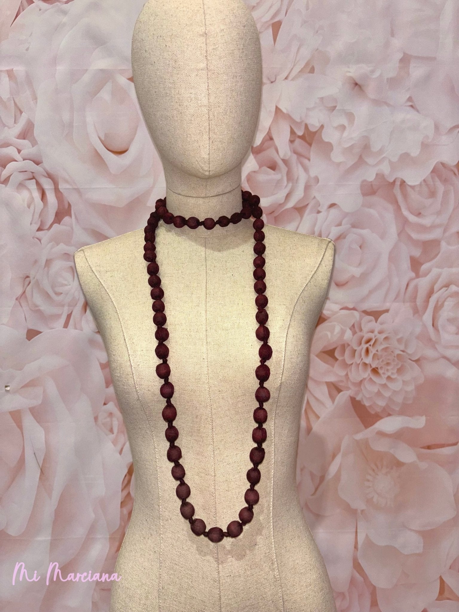 COLLAR BOLAS SEDA - Mi Marciana