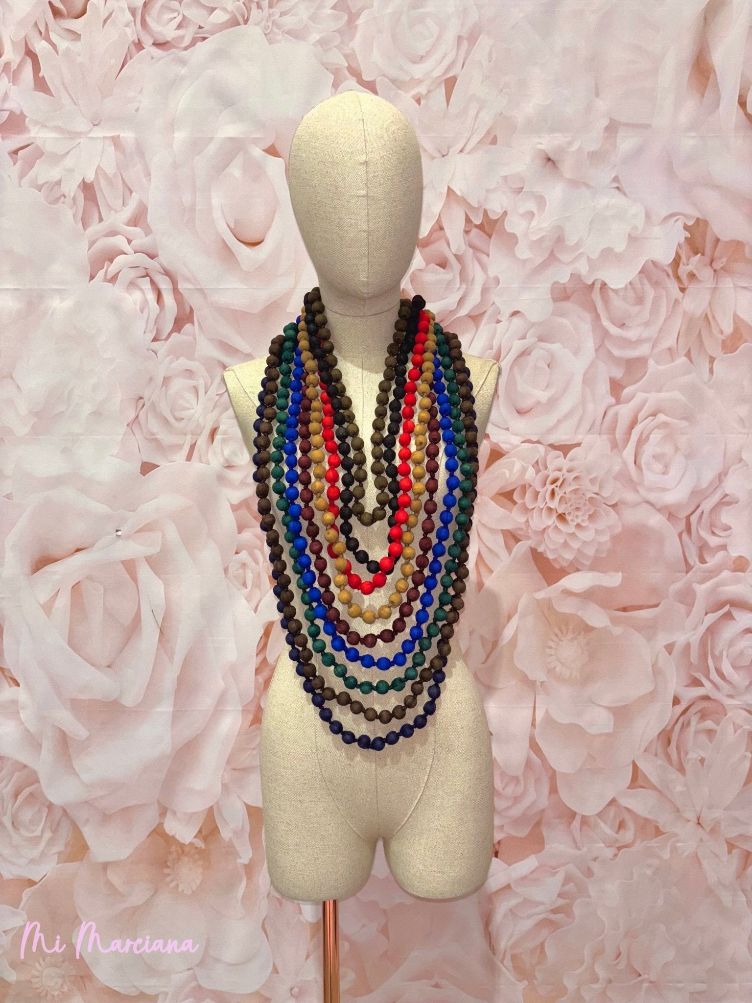 COLLAR BOLAS SEDA - Mi Marciana