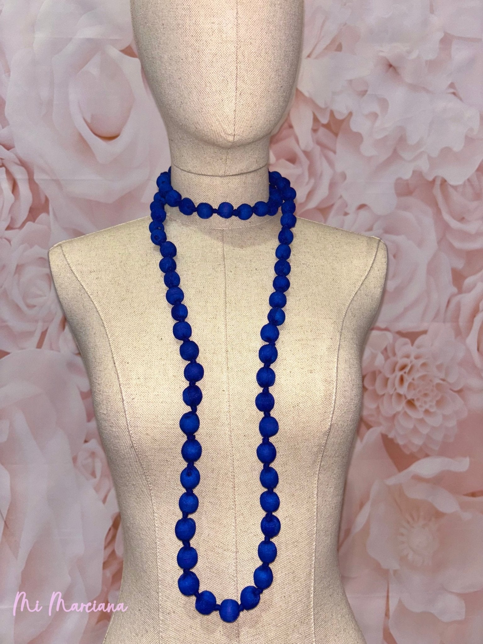COLLAR BOLAS SEDA - Mi Marciana