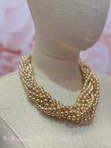 COLLAR BOLAS TRENZADO - Mi Marciana