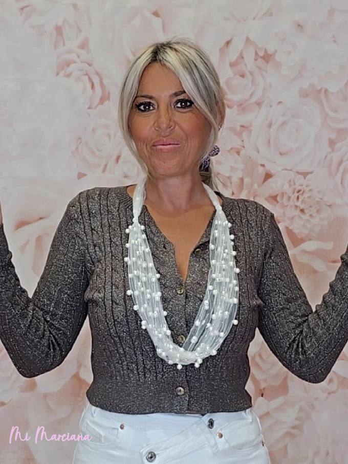 COLLAR TUL Y PERLAS - Mi Marciana