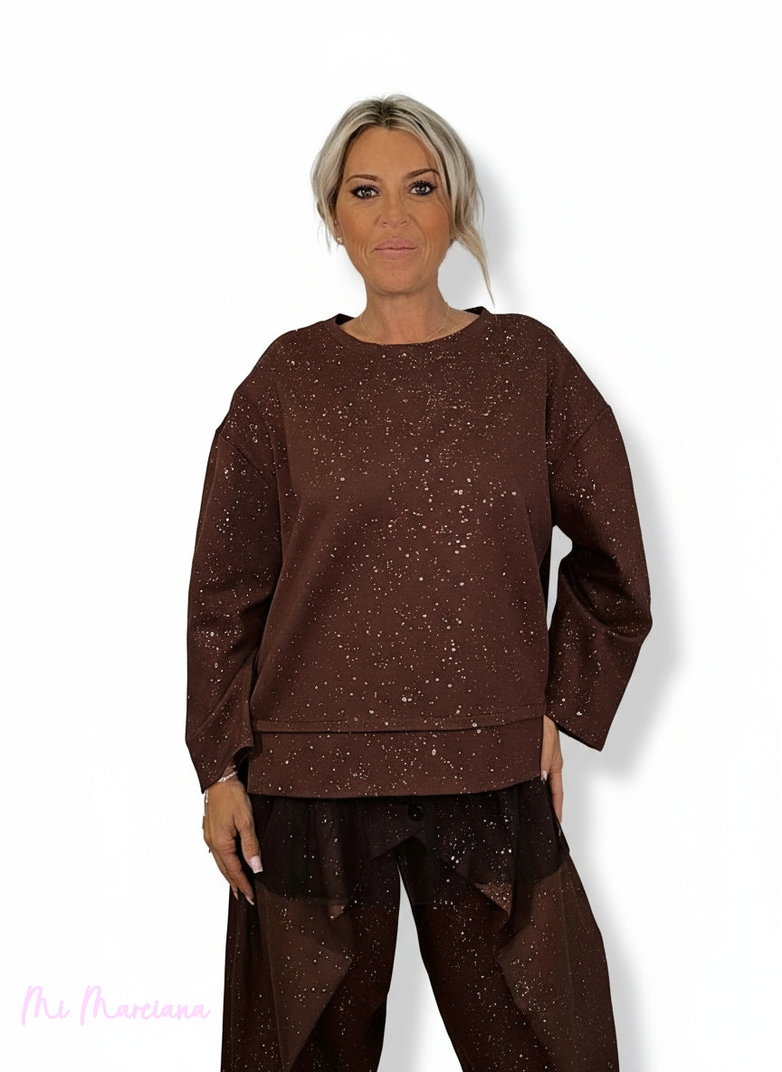SUDADERA GLITTER TUL