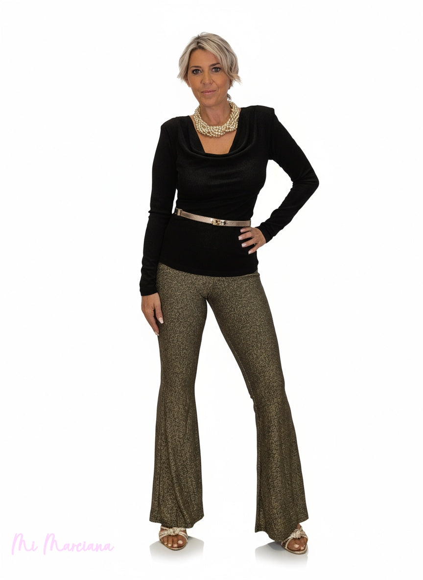 Calça flare JOT LUREX