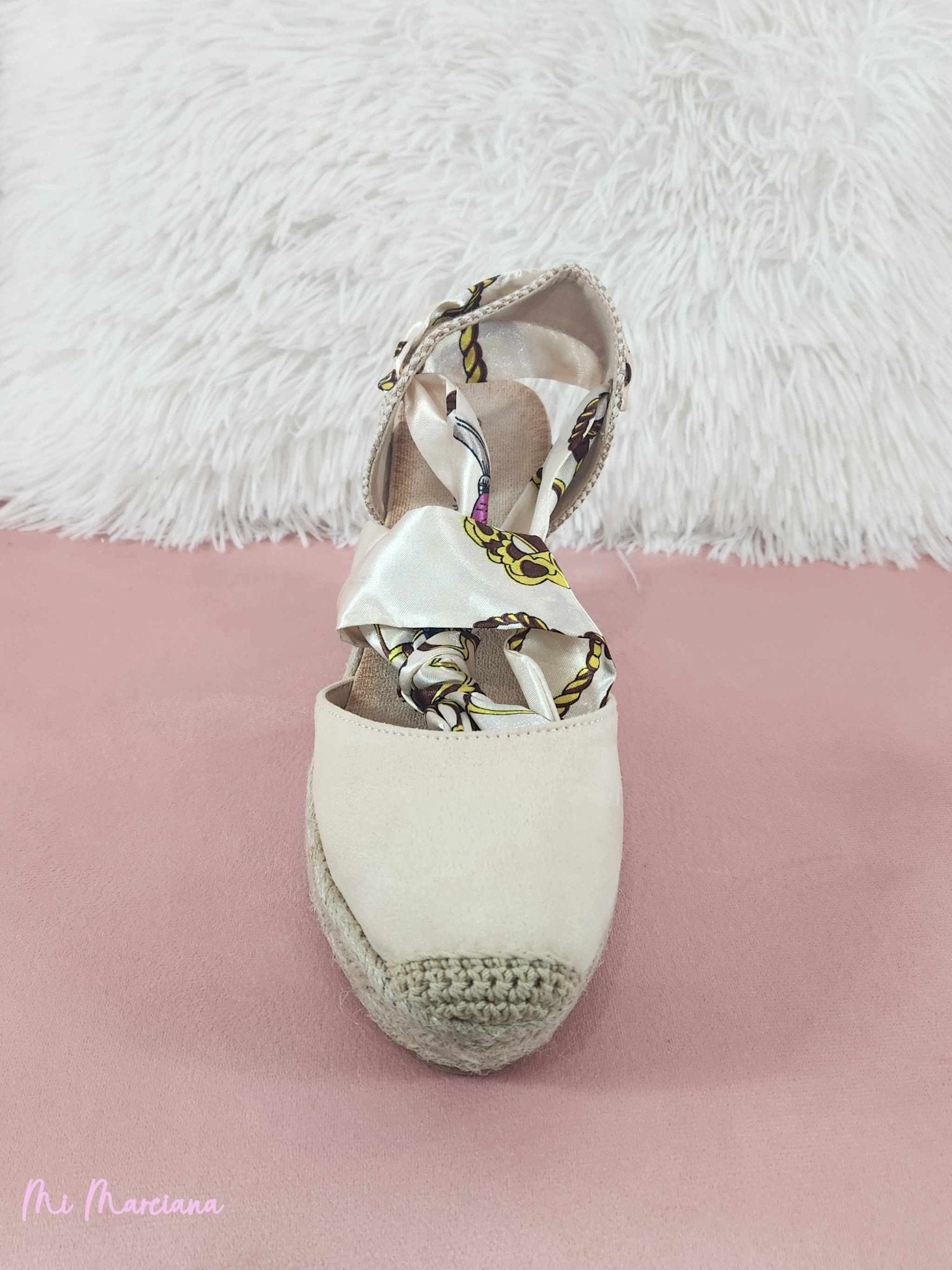 CUÑAS BEIGE LAZADA PAÑUELO - Mi Marciana