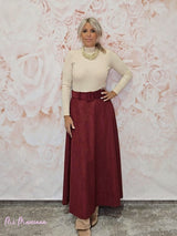 FALDA ANTELINA CON CINTURÓN - Mi Marciana