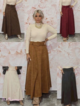 FALDA ANTELINA CON CINTURÓN - Mi Marciana