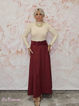 FALDA ANTELINA CON CINTURÓN - Mi Marciana