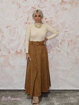 FALDA ANTELINA CON CINTURÓN - Mi Marciana