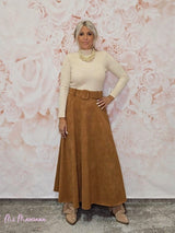 FALDA ANTELINA CON CINTURÓN - Mi Marciana