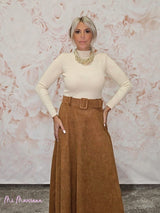 FALDA ANTELINA CON CINTURÓN - Mi Marciana