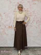 FALDA ANTELINA CON CINTURÓN - Mi Marciana