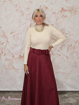 FALDA ANTELINA CON CINTURÓN - Mi Marciana