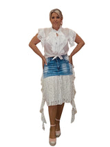 FALDA CORTA VAQUERA ENCAJE - Mi Marciana