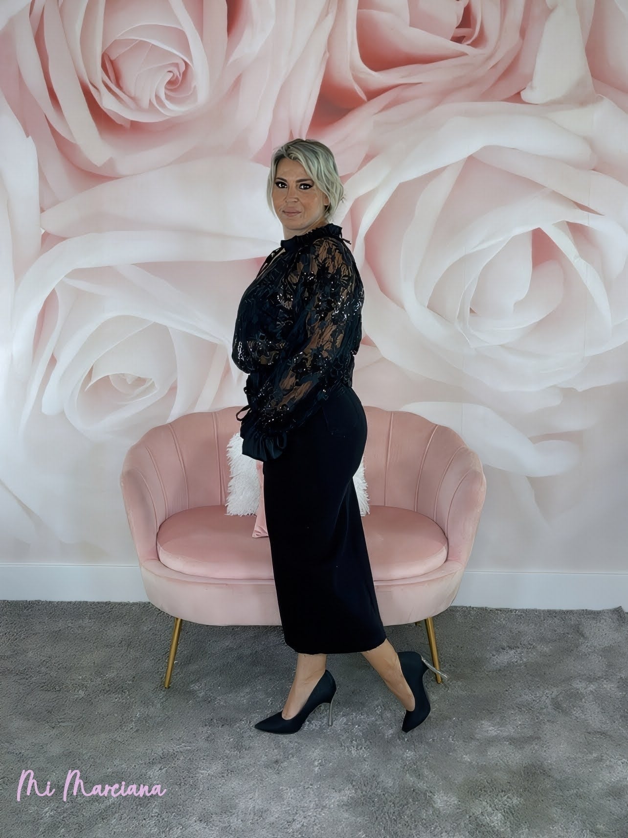 FALDA DENIM MIDI CORTE TIJERA - Mi Marciana