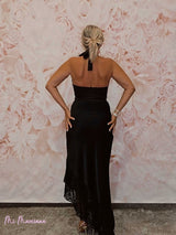 FALDA LENCERA VOLANTE ASIMETRICO ENCAJE - Mi Marciana