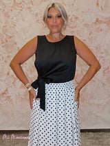 FALDA LUNARES BLANCA - Mi Marciana